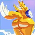 anthro big_breasts big_butt breasts butt female huge_breasts hyper hyper_breasts looking_at_viewer nude simple_background solo thick_thighs tuft cephei bandai_namco digimon canid canine digimon_(species) mammal renamon