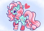 clothing cutie_mark female feral footwear footwear_only heart_symbol mane mostly_nude open_mouth open_smile pink_mane pink_tail purple_eyes smile socks socks_only solo tail raystarkitty hasbro mlp_g3 my_little_pony minty_(mlp_g3) earth_pony equid equine horse mammal pony hi_res