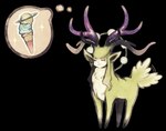 alpha_channel amamidori ambiguous_gender antlers aureola black_hooves black_horn black_inner_ear deer deity dessert eyes_closed feral food fur green_body green_ears green_fur green_hair green_tail hair hooves horn humanoid_face ice_cream ice_cream_cone low_res mammal multicolored_antlers multicolored_horn planet planet_rings prick_ears purple_horn saturn_(planet) scp-2845 scp_foundation simple_background solo tail tail_motion tailwag thought_bubble transparent_background unguligrade yellow_thought_bubble