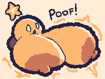 areola big_areola big_breasts breast_growth breasts female growth huge_breasts hyper hyper_breasts nipples solo sound_effects surprised text wide_eyed pincoosh mario_and_luigi_(series) mario_bros nintendo starlow waddling_head 2026 animated digital_media_(artwork) low_res restricted_palette wigglypaint_(artwork) yellow_theme