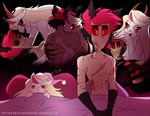 aggressive bed bite blood bodily_fluids duo female furniture horn male male/female red_eyes scar sex sharp_teeth sleeping teeth tongue katorishimatsu hazbin_hotel alastor_(hazbin_hotel) charlie_morningstar deer demon mammal