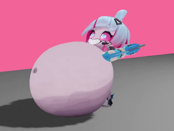 abdominal_bulge belly big_belly bound chibi clothed clothing digestion_noises female hair huge_belly humanoid_pointy_ears hyper hyper_belly navel overweight overweight_female pale_skin pink_background pink_eyes pointy_ears restraints rumbling_stomach sharp_teeth simple_background smile solo teeth walking white_hair extrudedsquared sound_warning league_of_legends riot_games tencent briar_(lol) humanoid vampire 2025 3d_(artwork) 3d_animation 4:3 animated digital_media_(artwork) short_playtime sound video