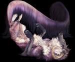 ambiguous_gender chat_pose curved_horn feral fur horn lying paws purple_body purple_fur simple_background solo transparent_background nukerooster enoch_(kaigs) canid canine hybrid mammal 2015 alpha_channel