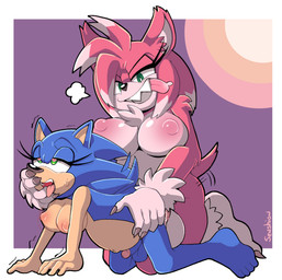 4_toes abstract_background ahegao all_fours alternate_species anal anal_penetration anthro balls big_balls big_breasts black_outline blue_body blue_fur breasts crossgender dominant dominant_gynomorph dominant_intersex duo eyelashes feet ftg_crossgender fti_crossgender fur genitals green_eyes gynomorph gynomorph/gynomorph gynomorph_penetrated gynomorph_penetrating gynomorph_penetrating_gynomorph gynomorph_penetrating_intersex half-closed_eyes hand_on_face hand_on_hip heart_eyes heart_symbol intersex intersex/intersex intersex_penetrated intersex_penetrating intersex_penetrating_gynomorph intersex_penetrating_intersex intraspecies larger_gynomorph larger_intersex looking_pleasured mtg_crossgender mti_crossgender narrowed_eyes nipples nude open_mouth outline penetration penis pink_body pink_fur pregnant pregnant_anthro pregnant_gynomorph pregnant_intersex pregnant_sex sex sharp_teeth size_difference smaller_gynomorph smaller_intersex submissive submissive_gynomorph submissive_intersex teeth toes tongue tongue_out toothy_grin senshion sega sonic_the_hedgehog_(series) sonic_unleashed amy_rose amy_rose_the_werehog sonic_the_hedgehog eulipotyphlan hedgehog mammal werecreature wereeulipotyphlan werehog absurd_res aliasing digital_media_(artwork) hi_res signature