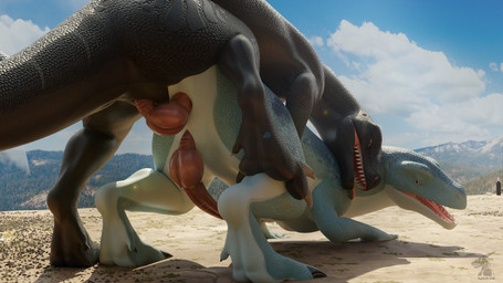 anal anal_penetration butt cloud duo eyes_closed feet feral feral_on_feral feral_penetrated feral_penetrating feral_penetrating_feral glare_(lighting) hindpaw looking_back looking_pleasured male male/male male_feral male_penetrated male_penetrating male_penetrating_male on_one_leg one_leg_up open_mouth outside paws penetration quadruped raised_leg rear_view rock sex sky standing sunny tail thatman jinnoaka_(modeler) blender_(copyright) club_28_(thatman_23) x_(thatman_23) dinosaur prehistoric_species reptile scalie 16:9 3d_(artwork) blender_(artwork) blender_cycles_(artwork) digital_media_(artwork) hi_res widescreen