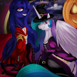 anus dragk duo equine female feral friendship_is_magic halloween holidays horn horse mammal my_little_pony pony princess_celestia_(mlp) princess_luna_(mlp) pussy smile winged_unicorn wings
Rating: Explicit
Score: 8
User: KrzykaczNerwus
Date: November 05, 2013