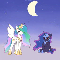1_horn angry blue_hair blue_hooves crescent_moon crown cutie_mark duo eyelashes eyes_closed feathered_wings feathers female female_feral feral gradient_background hair headgear helpless highlights_(coloring) hooves horn markings moon multicolored_hair multicolored_tail purple_background purple_body purple_highlights purple_horn simple_background smile sparkles sparkling_hair standing sun_(marking) tail throwing_another tiara toonsquid_(artwork) white_body white_horn white_wings wings yeet yellow_hooves nnalyart friendship_is_magic hasbro my_little_pony mythology nightmare_moon_(mlp) princess_celestia_(mlp) equid equine mammal mythological_creature mythological_equine winged_unicorn animated digital_drawing_(artwork) digital_media_(artwork) flat_colors hi_res paintstorm_(artwork)