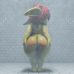 4_fingers amber_eyes bathing big_butt big_ears biped blush body_blush butt butt_blush ears_back fantasy female female_humanoid fingers floor green_body hair looking_at_viewer looking_back looking_back_at_viewer nude paladin pivoted_ears pointy_ears presenting presenting_hindquarters prick_ears pupils rear_view red_hair shortstack shower shower_room showering slightly_chubby slit_pupils solo standing steam thick_thighs tile tile_floor tile_wall wall_(structure) wet wide_hips palewdas_arts palewdasarts_(modeler) mina_(palewdasarts) goblin humanoid 1:1 3d_(artwork) digital_media_(artwork) full-length_portrait hi_res portrait