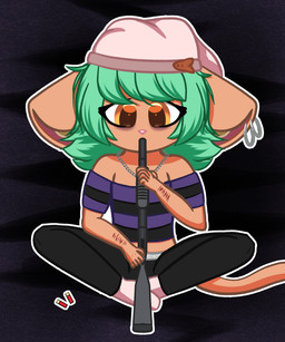 alternative_fashion anthro beanie blood bodily_fluids clothing depression ear_piercing emo female hat headgear headwear piercing scar self-harm self-harm_scars solo suicide suicide_attempt trauma young eebeestoof felid feline mammal 5:6 absurd_res hi_res