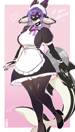 anthro biped bottomwear breasts claws clothed clothed_anthro clothed_female clothing female fingers front_view fully_clothed fully_clothed_anthro fully_clothed_female hair horn looking_at_viewer simple_background smile solo standing taol topwear thericegoat aquatic cetacean dolphin mammal oceanic_dolphin orca toothed_whale absurd_res hi_res