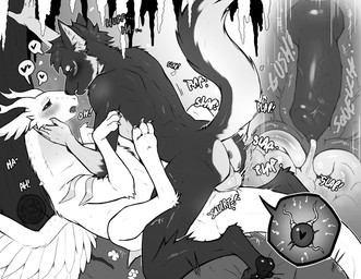 animal_genitalia animal_penis anthro anthro_on_feral anthro_penetrating anthro_penetrating_feral anus backsack balls bestiality bestiality_impregnation blush bodily_fluids canine_genitalia canine_penis cervical_contact cum cum_in_uterus cum_inside duo ejaculation erection female female_feral female_penetrated feral feral_penetrated genital_fluids genitals half-closed_eyes heart_symbol impregnation internal internal_vaginal interspecies interspecies_impregnation knot knotted_penis knotting looking_at_another looking_pleasured male male/female male_anthro male_penetrating male_penetrating_female narrowed_eyes onomatopoeia open_mouth orgasm_face ovum ovum_with_heart penetration penile penile_penetration penis perineum sex sound_effects sperm_cell text top_hole uterus vaginal vaginal_knotting vaginal_penetration dalipuff mythology canid canine canis dragon mammal mythological_creature mythological_scalie scalie wolf digital_media_(artwork) english_text greyscale monochrome