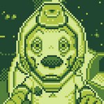 anthro gesture hand_gesture lupine_and_scott male open_mouth smile solo space spacesuit teeth_showing thumbs_up ayato game_boy game_boy_family nintendo albert_lupine canid canine canis mammal wolf 1:1 animated low_res monochrome short_playtime