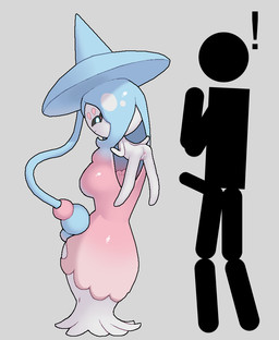 anus black_sclera blue_body butt duo exclamation_point featureless_feet featureless_hands feet female floating genitals gradient_hair hair larger_male loli long_hair male male/female narrow_hips not_furry on_model presenting presenting_anus presenting_hindquarters presenting_vulva short size_difference smaller_female smile standing stick_figure thin_calves thin_legs thin_thighs vulva young tosx nintendo pokemon generation_8_pokemon hatterene humanoid pokemon_(species) aliasing binary_drawing digital_drawing_(artwork) digital_media_(artwork)