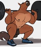 abs animal_genitalia anthro balls barazoku barbell barbell_squats big_balls big_muscles black_balls black_nipples black_sheath bodily_fluids clenched_teeth clothing equine_genitalia exercise eyes_closed footwear fully_sheathed genitals hair male muscular muscular_anthro muscular_male nails navel nipples nude nude_workout pecs shadow sheath shoes simple_background socks solo squats sweat teeth vein veiny_arms veiny_muscles weightlifting white_background workout haps equid equine horse mammal equine_sheath 2023 hi_res signature