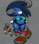 belly big_belly blue_body bottomless bra breasts clothed clothing curvy_figure digital_media_(artwork) english_text eyeless fan_character female footwear fur gloves hair handwear mouth_creature navel overweight pixel_(artwork) sega shoes smile solo sonic_the_hedgehog sonic_the_hedgehog_(series) teeth text thick_thighs topwear underwear unknown_species voluptuous voluptuous_female wbu what
