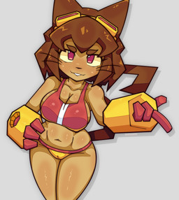 4_fingers anthro beckoning big_breasts bikini black_nose breasts brown_body brown_fur brown_hair camel_toe cleavage clothed clothing eyewear eyewear_on_head female female_anthro fingers front_view fur gesture goggles goggles_on_head grin hair looking_at_viewer nipple_outline plump_camel_toe purple_eyes purple_eyewear purple_goggles red_bikini red_bikini_bottom red_bikini_top red_clothing red_swimwear side_boob simple_background smile solo swimwear tan_body tan_skin thick_thighs tight_clothing two-piece_swimsuit whiskers white_background wide_hips yellow_bikini yellow_bikini_bottom yellow_bikini_top yellow_clothing yellow_eyewear yellow_goggles yellow_sclera yellow_swimwear emmavania gameoverse glitch_productions kit_bodega domestic_cat felid feline felis mammal 2026 absurd_res hi_res