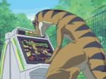 ambiguous_gender arcade_machine claws fence feral gaming humor joystick nature outside playing_video_game sky solo tail tailbutt unknown_artist arcade_gamer_fubuki tekken dinosaur dromaeosaurid prehistoric_species reptile scalie theropod velociraptor 4:3 animated crossover low_res official_art