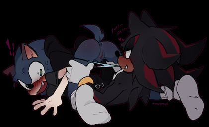 andromorph andromorph/male anthro anthro_on_anthro anus ass_up black_background blush clothed clothing feet footwear heart_symbol intersex intersex/male male open_mouth panties panties_down panties_in_mouth partially_clothed purring simple_background socks tail underwear underwear_down meamyx sega sonic_the_hedgehog_(series) shadow_the_hedgehog sonic_the_hedgehog eulipotyphlan hedgehog mammal 2025 digital_drawing_(artwork) digital_media_(artwork) hi_res widescreen