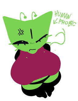 antennae_(anatomy) anthro big_breasts black_clothing black_legwear black_panties black_sclera black_thigh_highs black_underwear breasts clothed clothed_anthro clothed_female clothing cross-popping_vein directional_arrow female frown green_antennae green_ears green_tail green_text high-angle_view legwear looking_at_viewer mouth_closed narrowed_eyes navel panties simple_background solo tail text thigh_highs underwear whiskers white_background xarop77 pipis_(xarop77) alien domestic_cat felid feline felis mammal 2025 digital_drawing_(artwork) digital_media_(artwork) full-length_portrait hi_res portrait