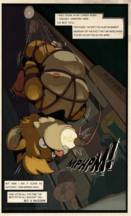 anthro bad_end bdsm bondage bound chastity_cage chastity_cage_only chastity_device chastity_device_only dialogue electrostimulation feet gag gagged humanoid_feet humiliation light_bulb male nipples nude overweight overweight_anthro overweight_male plantigrade restraints rope rope_bondage rope_harness suspension text torture upside_down wearing_chastity_cage wearing_chastity_device forfun2 agent_(agentfloof) cricetid hamster mammal rodent absurd_res english_text hi_res