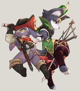anthro barefoot blonde_hair blue_body blue_fur boots bottomless bottomwear butt clothed clothing coat duo feet floppy_ears footwear fur gloves green_clothing hair handwear hat headgear headwear holding_clothing holding_hat holding_headgear holding_headwear holding_object lop_ears male male/male melee_weapon multicolored_body multicolored_fur music_stand open_mouth oversized_bottomwear oversized_clothing oversized_pants pants purple_body purple_fur red_clothing scabbard scar shoes smile sword tail teeth topwear two_tone_body two_tone_fur weapon white_body white_fur yellow_eyes kuroisumi caravan_stories adrias_bloodyfang magugra_briolasta canid canine canis gessy lagomorph leporid mammal rabbit wolf 2021 hi_res