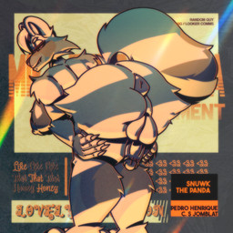anthro ass_up balls big_butt blue_body breasts butt butt_focus erect_nipples erection genitals graphic_design gynomorph intersex nipples nude nude_anthro penis poster romantic romantic_ambiance solo teasing teasing_look teasing_viewer teasing_with_butt thick_thighs wide_hips snuwkthelewd mika_(chrono_tiger) ailurid mammal red_panda 1:1 2025 hi_res