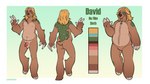 anthro blonde_hair hair long_hair male nude plushie solo sorbet_(artist) mammal pilosan sloth xenarthran absurd_res hi_res model_sheet