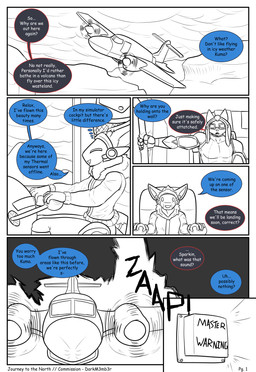 aircraft airplane anthro clothed clothing dialogue flying group inside_airplane machine mountain outside snow text trio vehicle bear213 nintendo pokemon kuma_grizzly sparkin bewear generation_7_pokemon pokemon_(species) protogen 2025 absurd_res black_and_white comic english_text hi_res monochrome