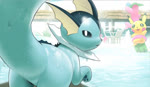 all_fours ambiguous_gender amusement_park blue_body butt detailed_background dripping featureless_crotch feral looking_back on_model outside pawpads paws rear_view shaking_butt solo swimming_pool tail thick_tail water water_park wet wide_hips inkune nintendo pokemon eeveelution generation_1_pokemon pikachu pokemon_(species) vaporeon 2d_animation animated digital_media_(artwork) loop motion_tweening no_sound short_playtime webm