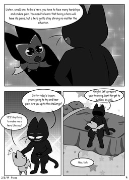 age_difference amputee anthro bed blush censor_bar disability female furniture ineffective_censorship male male/female pegleg text young young_anthro younger_female pizze cartoon_network mao_mao:_heroes_of_pure_heart adorabat sheriff_mao_mao_mao bat felid feline mammal absurd_res censored comic digital_media_(artwork) english_text hi_res monochrome