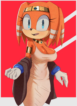 abstract_background anthro armband big_breasts black_nose blue_eyes bracelet breasts cleavage clothed clothing crown dress eyelashes female fully_clothed gloves hair handwear headgear jewelry looking_at_viewer open_mouth orange_hair short_hair solo standing teeth tiara white_clothing white_dress wide_eyed god1annie sega sonic_adventure sonic_the_hedgehog_(series) tikal_the_echidna echidna mammal monotreme 2025 hi_res