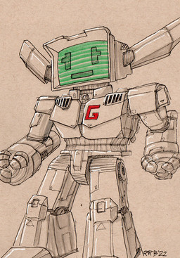 machine screen screen_face solo run_rabbit_bounce gobtober gobtober_2022 goblin humanoid robot