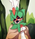 anthro beak bouncing_breasts breast_fondling breast_play breasts female fondling hand_on_breast holding_breast looking_at_viewer nipples non-mammal_breasts outside plant solo tree errohsync nintendo pokemon avian decidueye generation_7_pokemon pokemon_(species) 2d_animation animated frame_by_frame short_playtime