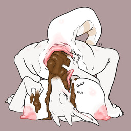 anthro anus areola big_breasts breasts contortionism eating_feces excessive_feces eyes_closed feces feces_in_ass feces_in_mouth female flexible horn huge_breasts loose_anus nipples pink_anus pink_areola pink_nipples puffy_anus raised_tail solo stretched_anus swallowing tail tongue tongue_out white_body crowbarcrow mythology dragon mythological_creature mythological_scalie scalie 1:1 hi_res