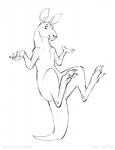 3_toes claws feet feral fur humanoid_hands male nude simple_background smile solo text toe_claws toes white_background zaush kangaroo macropod mammal marsupial 2018 black_and_white digital_media_(artwork) hi_res monochrome sketch url