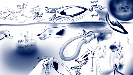 animal_genitalia anthro anus balls birthday birthday_cake blind bodily_fluids breath butt cake candle dessert disability erection fangs feral food fur genitals group hair internal licking licking_lips long_legs long_penis long_tail male male/male male_penetrating mouth_shot nude open_mouth oral oral_penetration paws penetration penile penile_penetration penis purring sex sharp_teeth simple_background size_difference smile swallowing tail teeth teeth_showing text tongue tongue_out tongue_wrap vore white_background white_body white_fur l0veblood applejuice_(soft_bugg) ksyker_ringola deity divine_longkat domestic_cat felid feline felis mammal mouse murid murine rodent unknown_species 16:9 blue_and_white digital_media_(artwork) english_text hi_res monochrome sketch_page widescreen