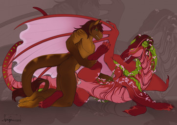 4_toes 5_fingers anthro anthro_on_feral anthro_penetrating anthro_penetrating_female anthro_penetrating_feral bestiality biped bodily_fluids brown_body brown_hair brown_tail butt claws cum cum_in_vagina cum_inside duo eye_contact feet female female_penetrated feral feral_penetrated finger_claws fingers genital_fluids genitals green_eyes hair horn kneeling looking_at_another male male/female male_on_feral male_penetrating male_penetrating_female male_penetrating_feral penetration penile penile_penetration penis penis_in_vagina red_body red_horn red_tail red_wings sex side_view tail toe_claws toes vaginal vaginal_penetration vulva wings yellow_eyes yeenshield mythology dragon mythological_creature mythological_scalie scalie 2025 digital_drawing_(artwork) digital_media_(artwork) hi_res