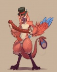 anthro balls beak clothing digitigrade dildo erection feathered_wings feathers foreskin genitals glans hat hat_only headgear headgear_only headwear headwear_only huge_dildo humanoid_genitalia humanoid_penis jagged_mouth looking_at_viewer male mostly_nude non-mammal_balls penis pink_glans pink_penis pose retracted_foreskin sex_toy simple_background solo teeth toothed_beak top_hat white_balls wide_hipped_male wide_hips wings redic-nomad priley avian bird nevrean 2013 pinup