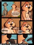 anthro breasts duo female finger_in_mouth male male/female nipples offscreen_character offscreen_sex outside text through_wall eduard_arts disney the_lion_king timon's_ma uncle_max herpestid mammal meerkat comic hi_res spanish_text translated