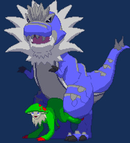 all_fours ambiguous_penetration animal_genitalia animal_penis anthro anthro_on_feral bestiality blue_body blue_scales bodily_fluids claws cum cum_inside cum_on_back cum_on_body cum_on_ground cum_on_head cum_pool doggystyle duo erection fangs female female_penetrated feral flaccid from_behind_position fungus fur genital_fluids genitals green_body green_skin larger_male male male/female male_penetrating male_penetrating_female open_mouth orgasm penetration penis scales sex simple_background size_difference smaller_female smaller_penetrated teeth transparent_background white_body white_fur tsunamidusher nintendo pokemon breloom dinosaur elemental_creature fossil_pokemon fungi_fauna generation_3_pokemon generation_6_pokemon pokemon_(species) prehistoric_species reptile saurischian scalie shiny_pokemon theropod tyrantrum 2016 alpha_channel animated digital_media_(artwork) low_res pixel_(artwork) pixel_animation