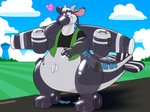 aircraft airplane inflatable transformation vehicle kitsunekit firr animate_inanimate living_inflatable mammal mephitid skunk 4:3 absurd_res hi_res