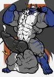 absorption_vore anthro balls big_balls big_penis black_penis black_sclera cock_vore fully_inside fur genitals growth hair huge_balls huge_penis knot male multicolored_body multicolored_fur multicolored_hair muscle_growth muscular muscular_anthro muscular_male penile penis solo thick_penis tion vein veiny_knot veiny_penis vore wings trencalos flickrtail canid canine hybrid mammal absurd_res hi_res