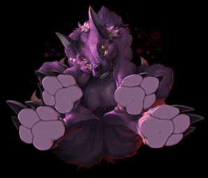 4_eyes claws feet feral foot_focus fur male multi_eye nude pawpads paws pink_body pink_fur smile soles solo tail teeth toes kredri canid canine fox mammal