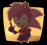 anthro black_clothing black_gloves black_handwear black_nose clothing desert female gloves hair handwear pink_hair solo sunset chocolatechippi sega sonic_the_hedgehog_(series) sonic_underground sonia_the_hedgehog eulipotyphlan hedgehog mammal alpha_channel hi_res