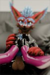 animal_genitalia animal_penis anthro armwear balls black_latex blue_body blue_eyes blue_fur blue_penis brown_body brown_fur brown_sheath canine_genitalia canine_penis clothed clothing drone dronesuit duo erection feet first_person_view foot_fetish foot_focus foot_play footjob fur genitals glistening glistening_body hair latex latex_armwear latex_clothing latex_legwear latex_skinsuit legwear male male/male multicolored_body multicolored_fur multicolored_hair muscular muscular_male pawpads paws penile penis red_body red_fur reflection rubber_clothing sex sheath skinsuit tight_clothing toes xenethek isaacjexo xenethek_(character) domestic_cat felid feline felis jex mammal rexouium 3d_(artwork) digital_media_(artwork) hi_res