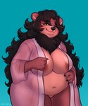 anthro bathrobe clothing female robe slightly_chubby slightly_chubby_female solo pizzarna denise_bear bear mammal ursine hi_res