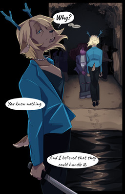 age_difference ambiguous_gender anthro antlers biped blonde_hair brown_body brown_fur brown_hair clothed clothing detailed_background dialogue duo_focus female female_anthro fur group hair hair_over_eye holding_katana holding_melee_weapon holding_object holding_sword holding_weapon horn jewelry katana lake long_hair looking_at_viewer male melee_weapon necklace night outside plantigrade purple_body purple_scales scales scut_tail short_tail snout snowgrave speech_bubble sword tail talking_to_another text weapon worried madsengland deltarune undertale undertale_(series) asgore_dreemurr carol_holiday napstablook qc_(undertale) susie_(deltarune) toriel boss_monster_(undertale) bovid caprine deer ghost goat lagomorph leporid mammal new_world_deer rabbit scalie spirit 2026 absurd_res comic digital_drawing_(artwork) digital_media_(artwork) english_text hi_res
