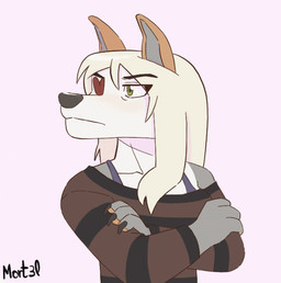 anthro female solo mort3l canid canine canis mammal wolf animated animated_gif short_playtime