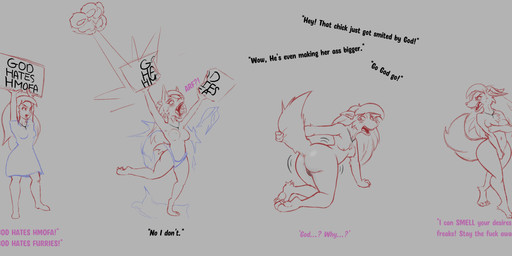 after_transformation all_fours angry anthro breast_grab breast_squish breasts butt butt_expansion clothing covering covering_crotch covering_vulva cross cross_necklace dialogue dress expansion female growth hair hand_on_breast hiding_breasts holding_object holding_sign human_to_anthro jewelry magic mid_transformation necklace pawpads paws profanity punishment raised_tail sign solo species_transformation squish surprised tail tail_grab tail_growth text torn_clothing transformation walking cloud_coffee canid canine canis deity domestic_dog mammal english_text hi_res