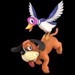 ambiguous_gender avian_feet beak black_nose blue_eyes brown_body brown_fur butt butt_grab collar duo feet feral fur hand_on_butt looking_at_viewer membrane_(anatomy) simple_background toes tongue tongue_out transparent_background webbed_feet wings unknown_artist duck_hunt nintendo super_smash_bros. super_smash_bros._ultimate duck_hunt_dog duck_hunt_duck anas anatid anseriform avian bird canid canine canis dabbling_duck domestic_dog duck mallard mammal 1:1 2018 3d_(artwork) absurd_res alpha_channel digital_media_(artwork) hi_res official_art